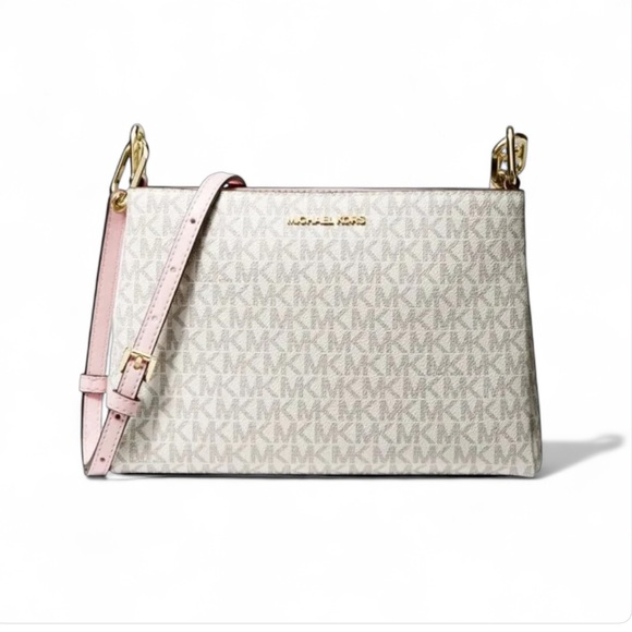 Michael Kors Trisha Medium Logo Crossbody Bag - Picture 1 of 4